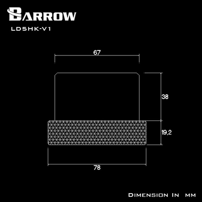 BARROW LD5HK-V1 Aluminum Heatsink Top Kit For D5 / MCP655 Pump Silver