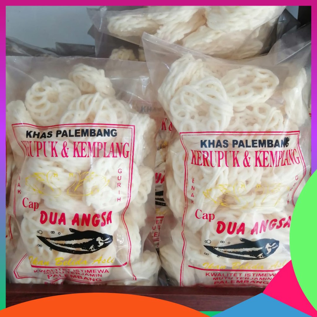 

Kerupuk Palembang Mawar Dua Angsa Kualitas No.03 Paketan 1 Kilogram Kerupuk Kemplang Naga Mas Khas Palembang