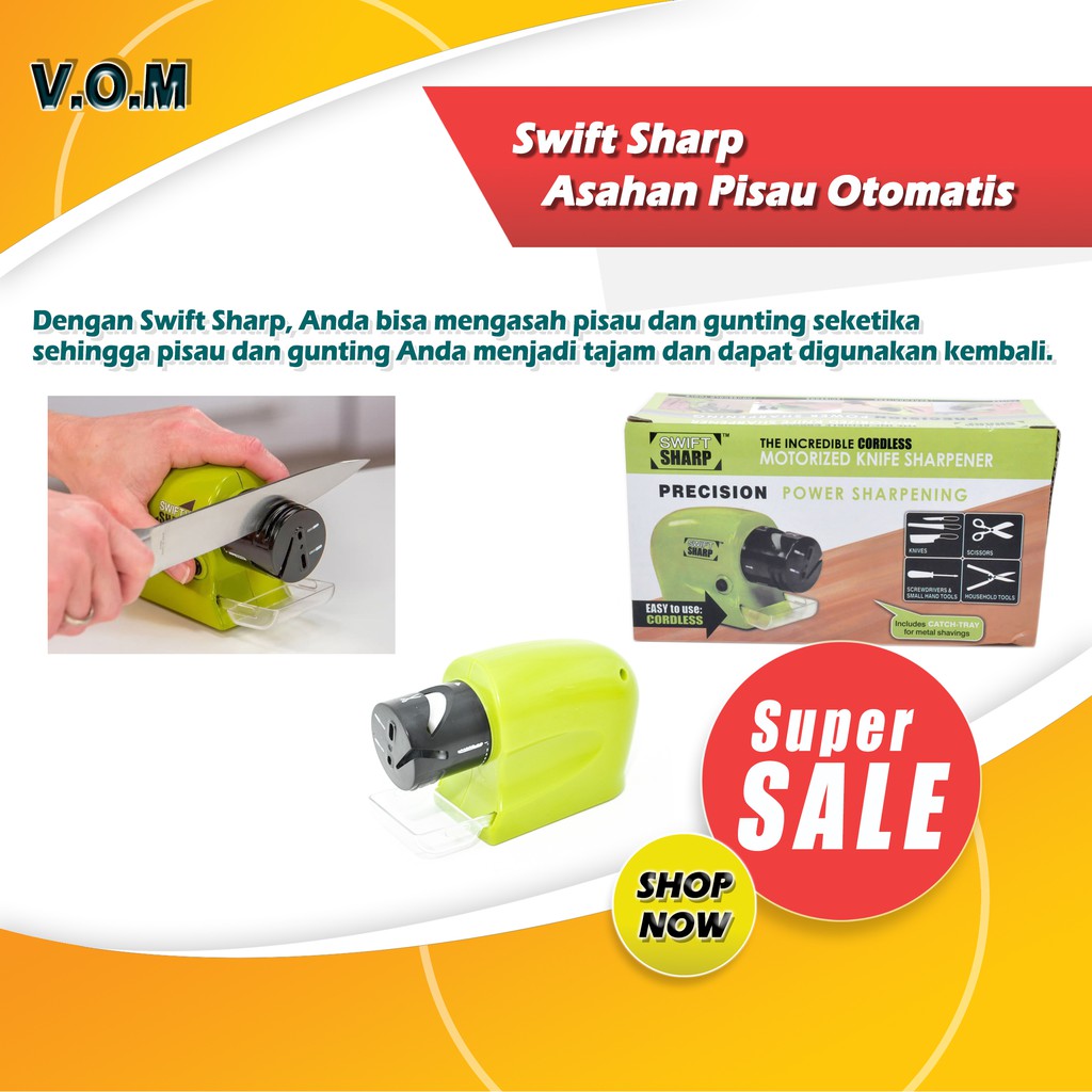 VOM Swifty Sharp / Asahan Pisau Otomatis / Motorized Knife Sharpener - 0296