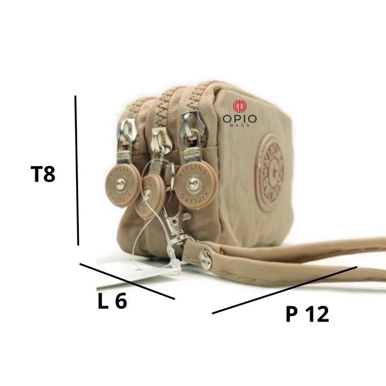 E34Z Dompet koin kipling kecil 3 sleting import