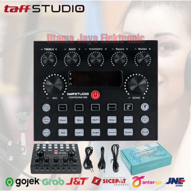 Soundcard TaffSTUDIO Mixer USB External V8S Bluetooth  New Terbaru