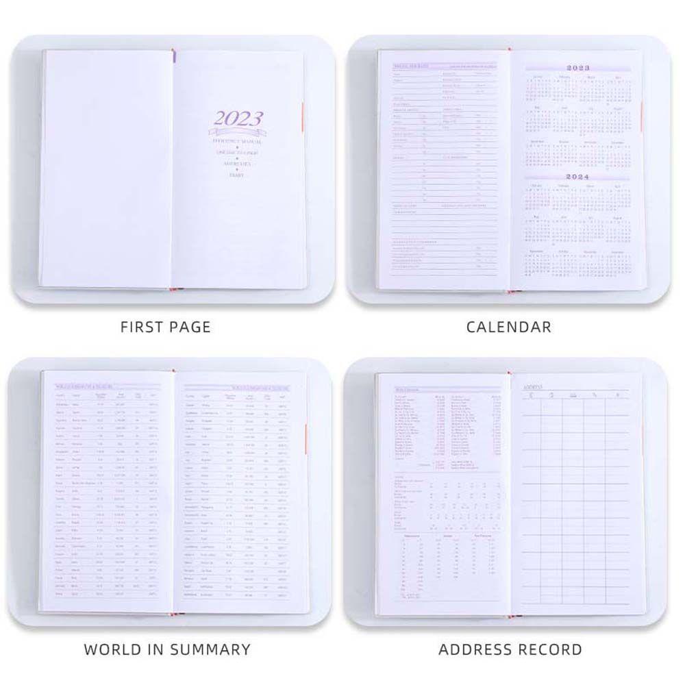 Lanfy 2023 Notebook Daily Solid Color Weekly Planner 365hari Jadwal Organizer Perlengkapan Alat Tulis Agenda Planner