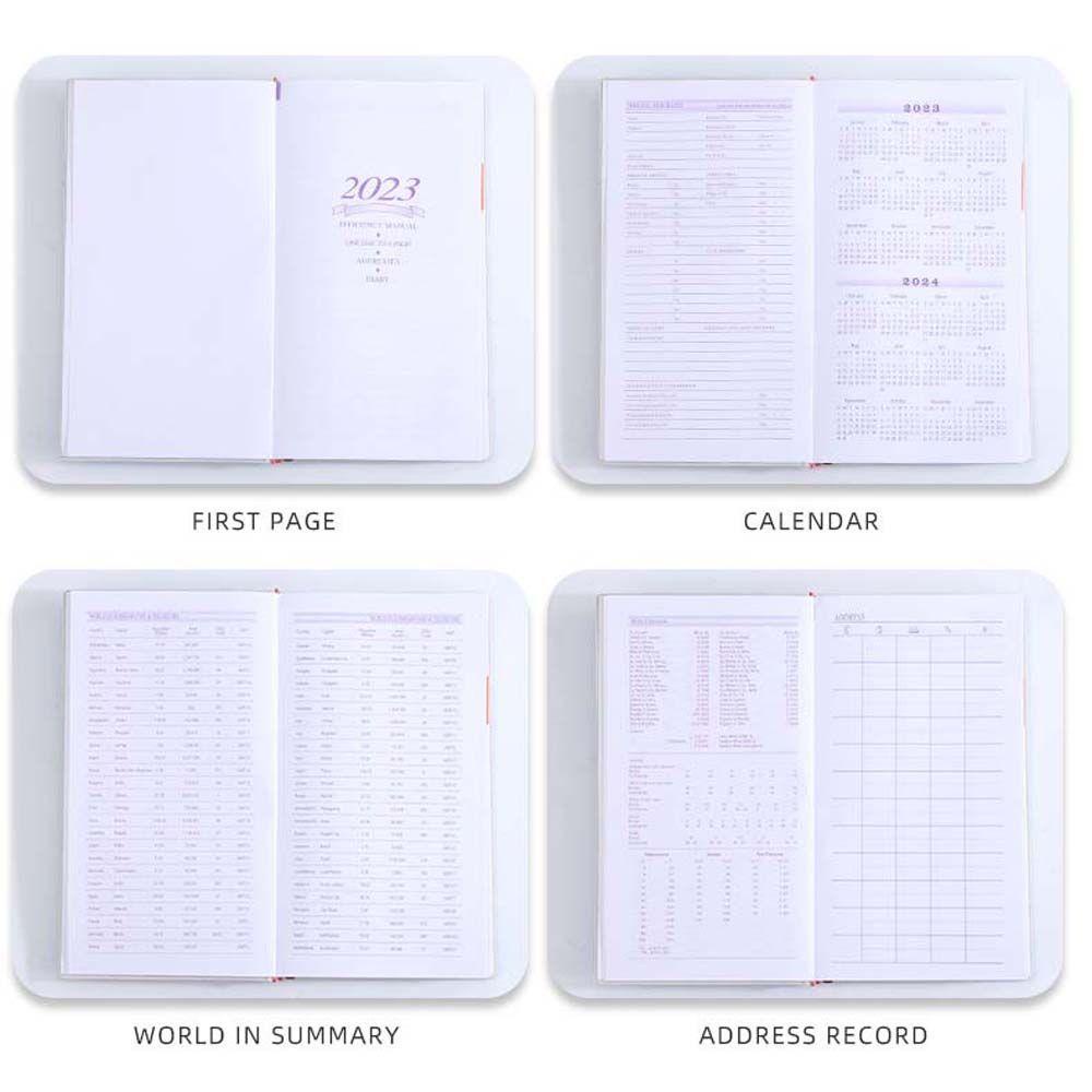 Lanfy 2023 Notebook Daily Solid Color Weekly Planner 365hari Jadwal Organizer Perlengkapan Alat Tulis Agenda Planner