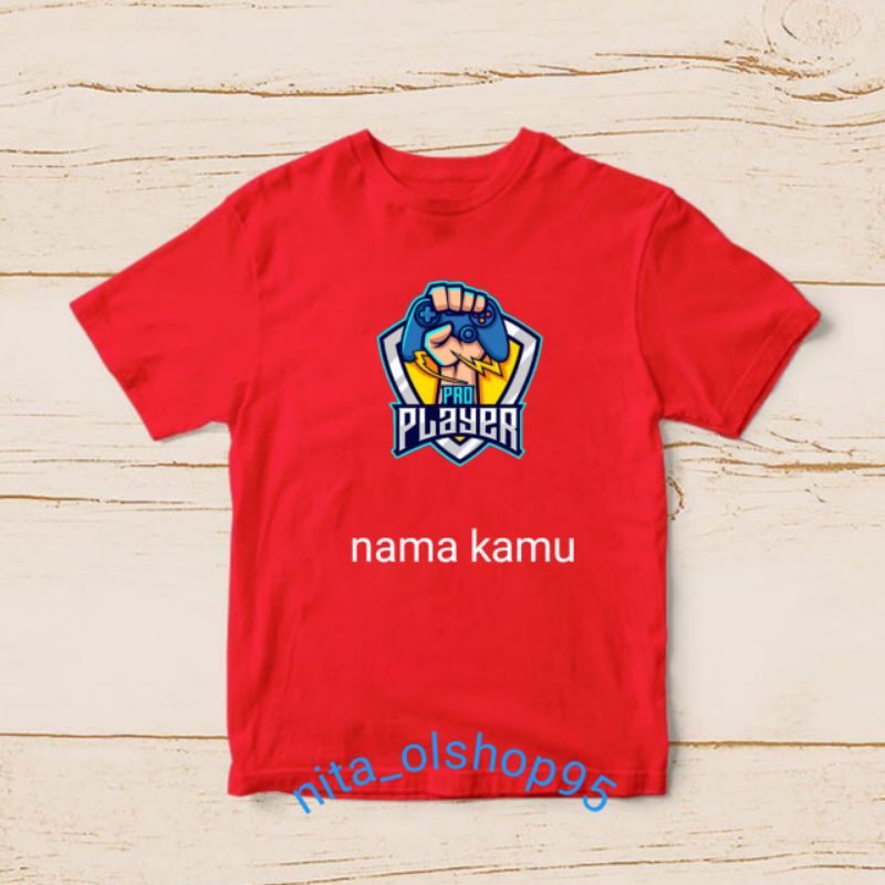 baju gaming pro player baju anak karakter baju logo