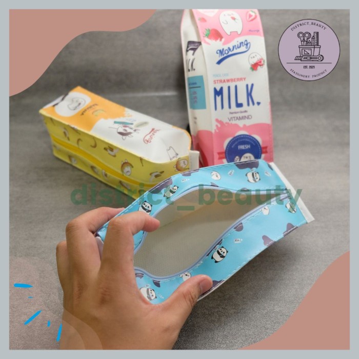 

Lucu Kotak Pensil Susu Pencil Case Milk Tempat Pensil Motif Susu Promo