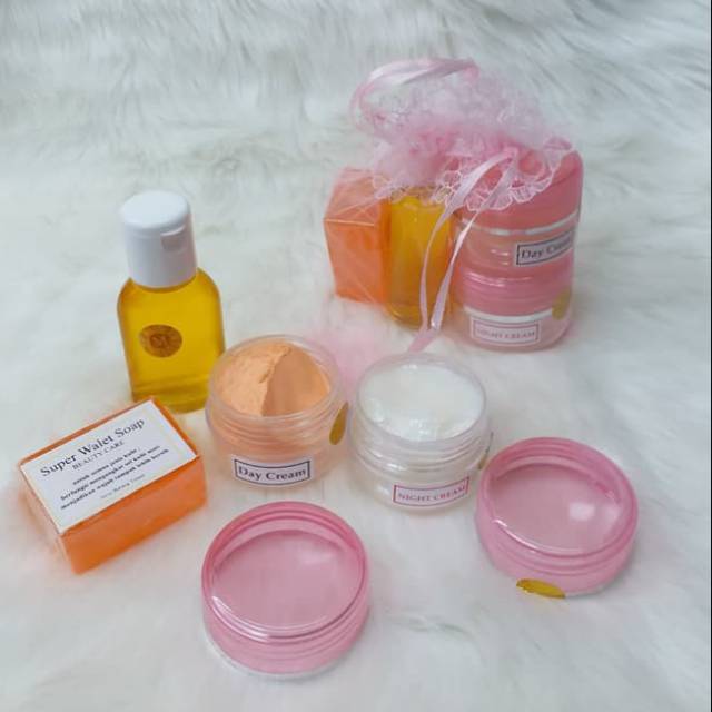 PAKET CREAM WALET POT PINK  4IN1 / CREAM WAJAH SUPER