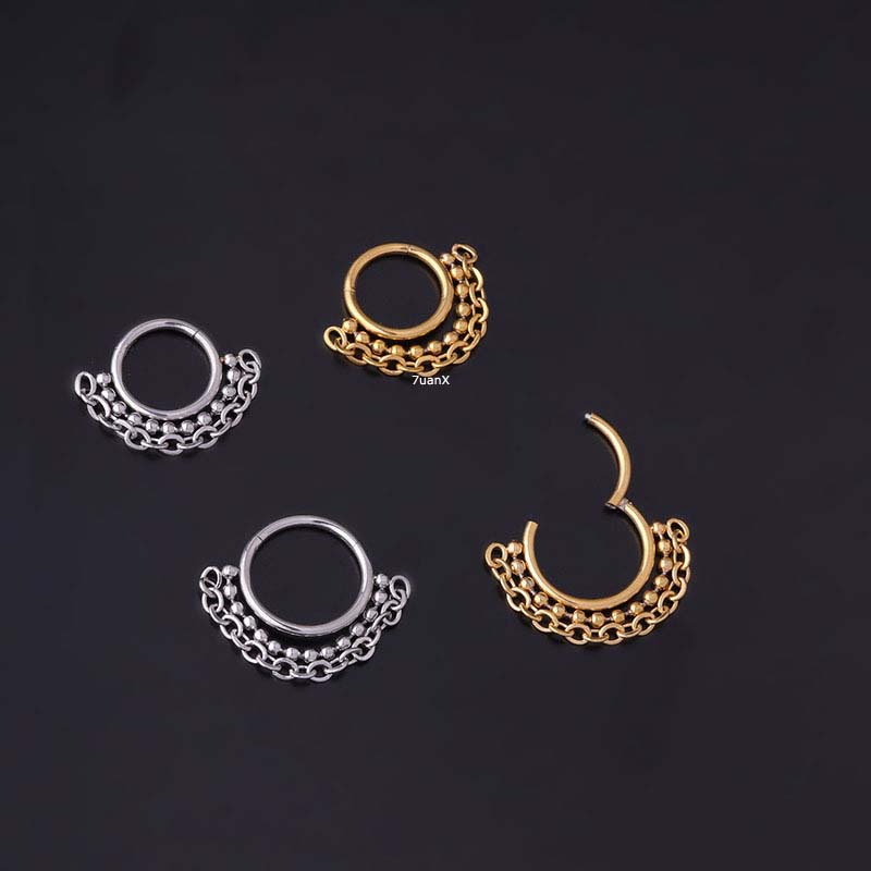 1 Pc Anting Tindik Hidung Bahan Stainless Steel Ukuran 16 Untuk Unisex