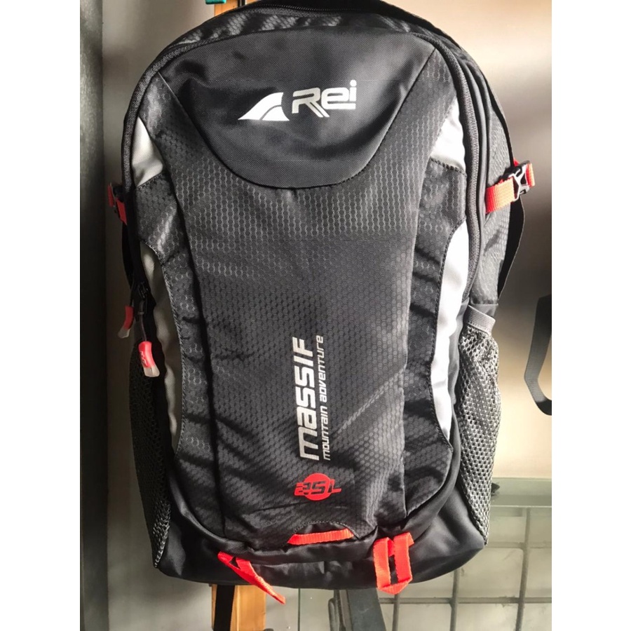 Tas Ransel Rei Massif 25L Daypack Rei Backpack - black red
