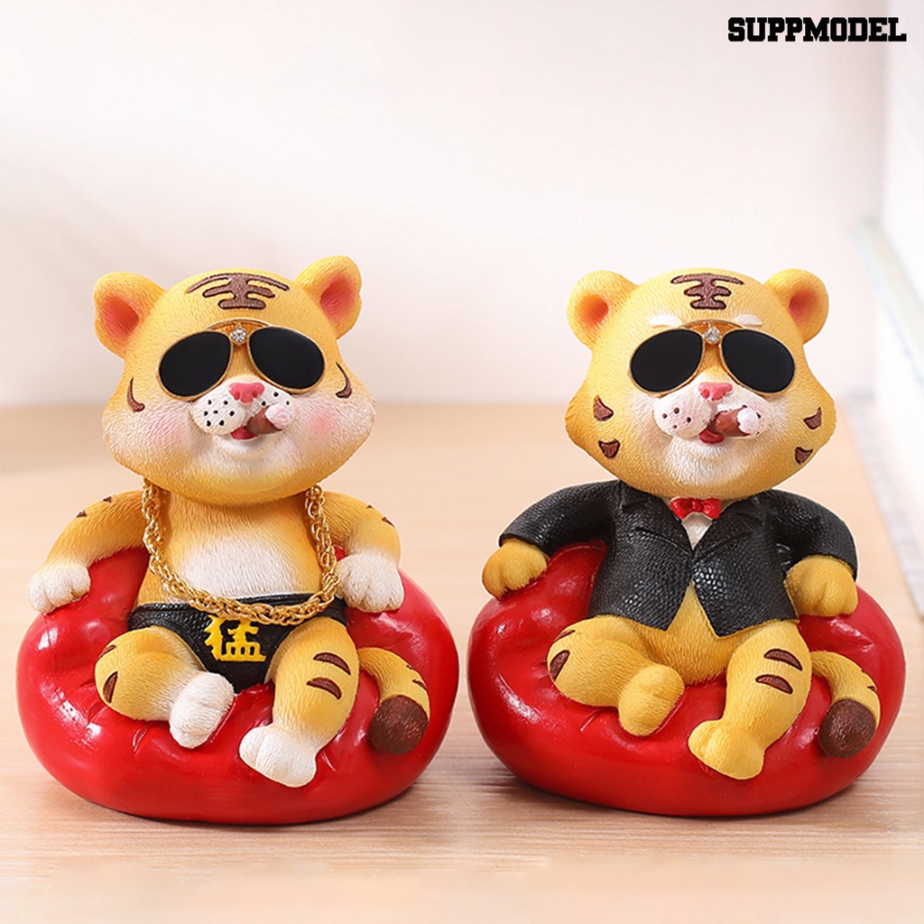 Suppmodel Ornamen Patung Harimau Bahan Resin Untuk Dekorasi Mobilrumah