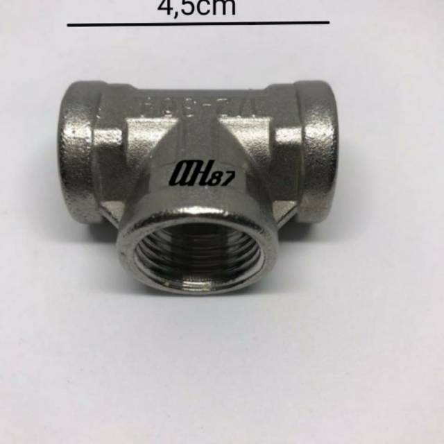 Nepel T drat dalam 1/2 inch stainless 304