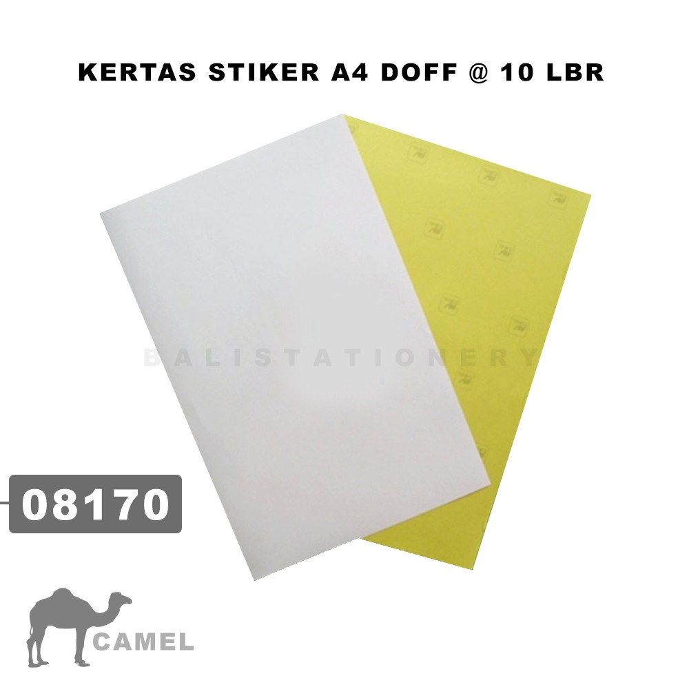 

KERTAS STIKER A4 DOFF CAMEL @ 10 LBR