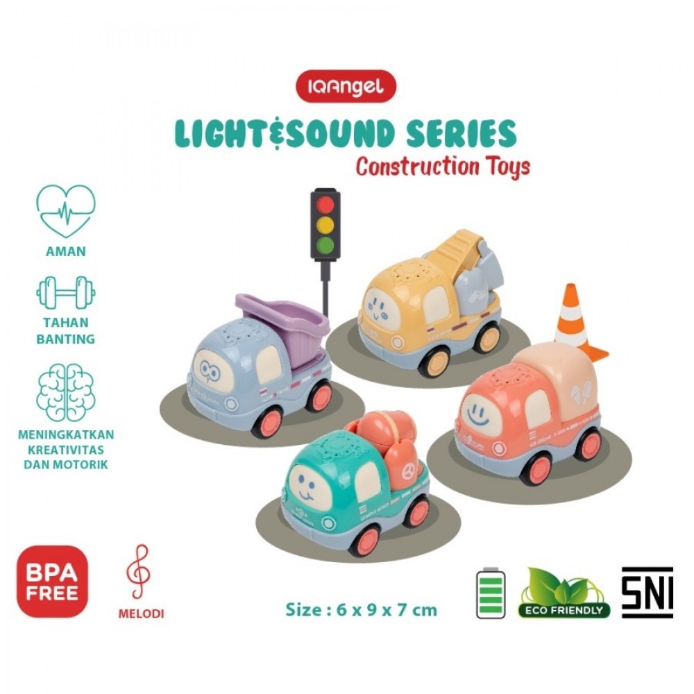 IQ Angel Transportation Toys - Light &amp; Sound Car Series - -- Mainan Mobil Anak