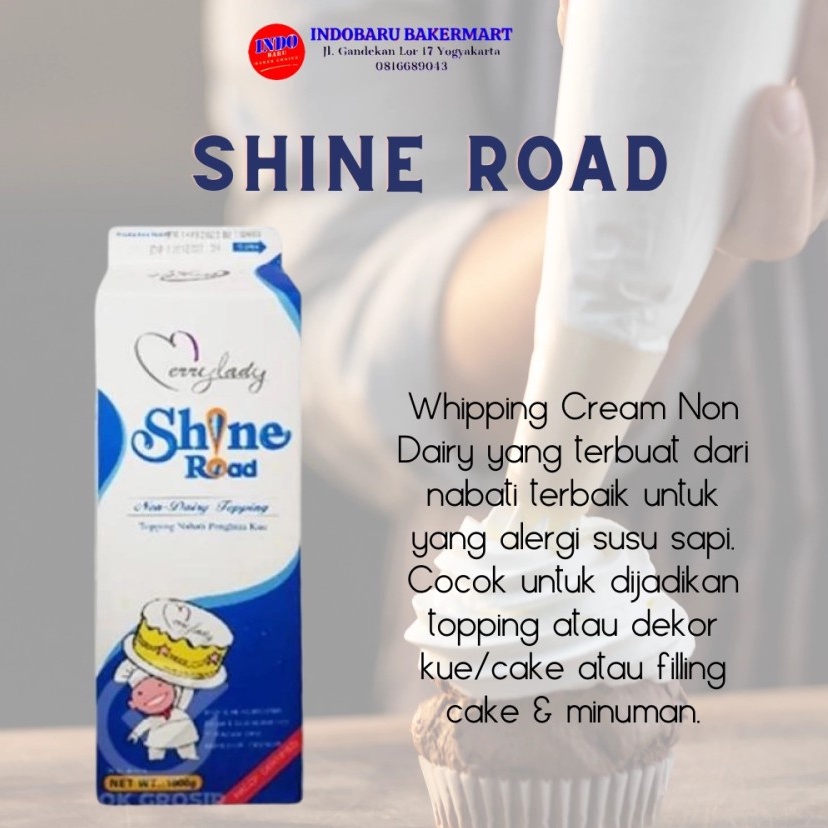 

Shine Road Non Diary Whipping Cream 1L (Khusus Gosend/GrabExpress)
