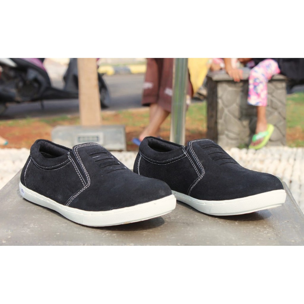 Sepatu Kulit Asli Kasual Pria Slip On Rasheda 017 Sp