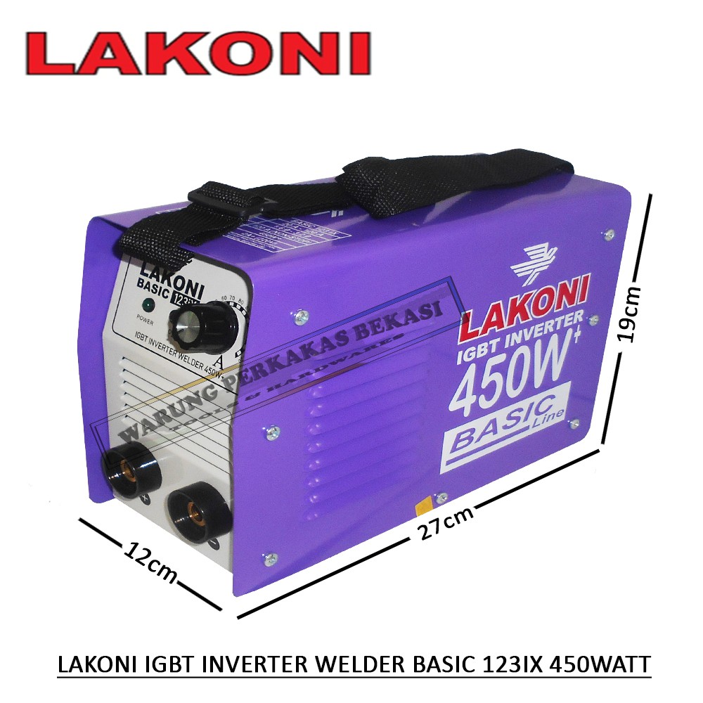 Lakoni Mesin Las Listrik Igbt Inverter 450 Watt 450w 123ix Basic Free