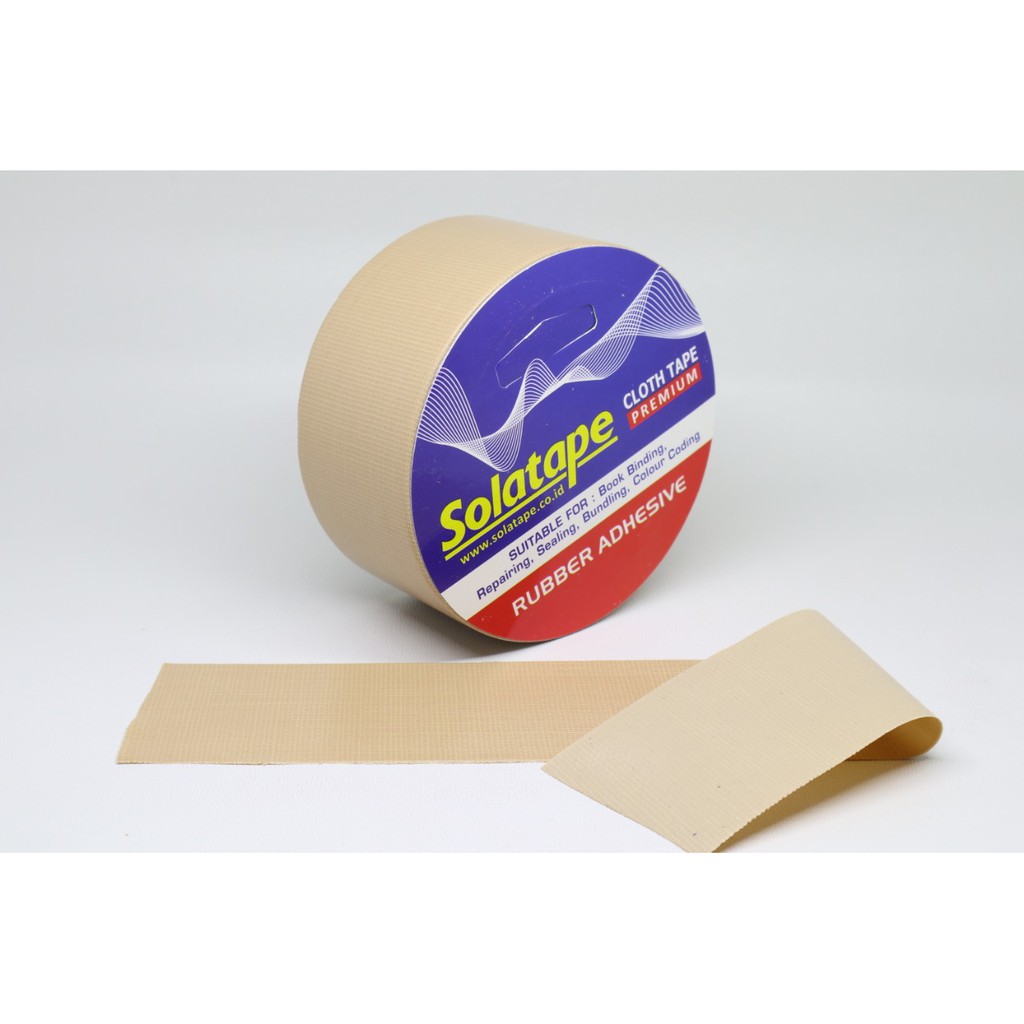 

CLOTH TAPE/LAKBAN KAIN WARNA CREAM SOLATAPE BERKUALITAS
