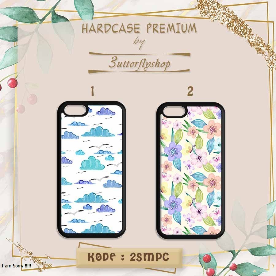 [HARDCASE] Cloudy sky flower pastel case Oppo Vivo Realme Redmi Xiaomi Samsung Iphone