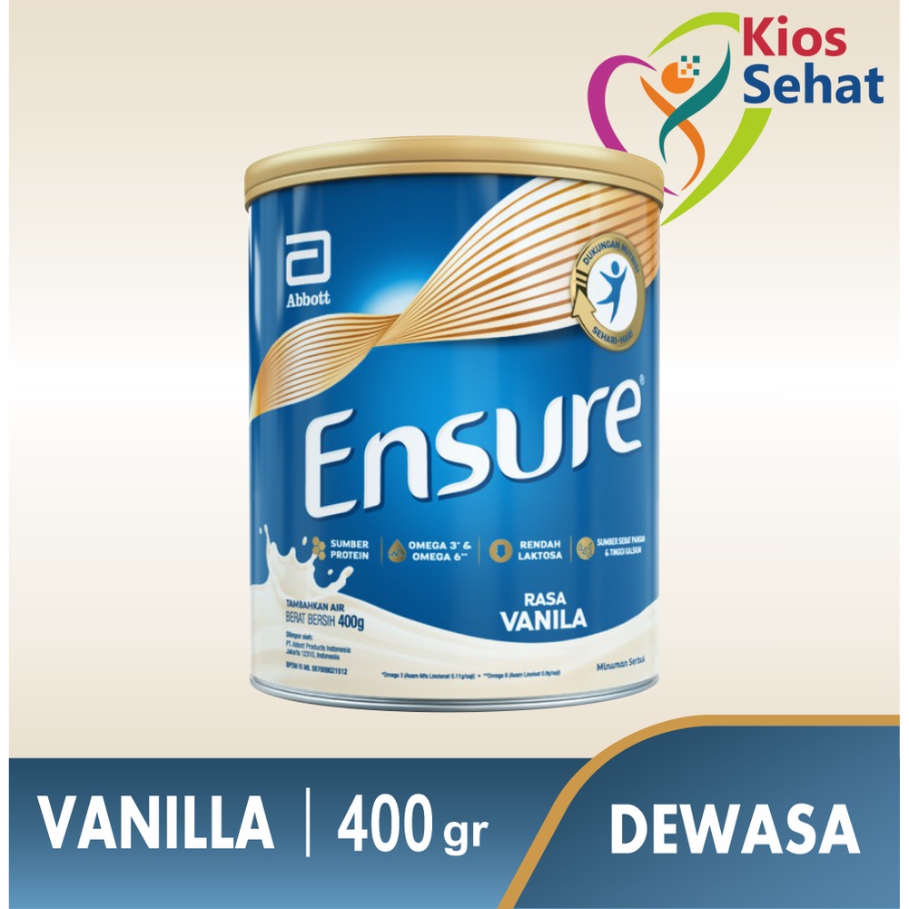 

Ensure [Vanila] (400 gr) - Susu Nutrisi Dewasa Rendah Laktosa | by: Abbott