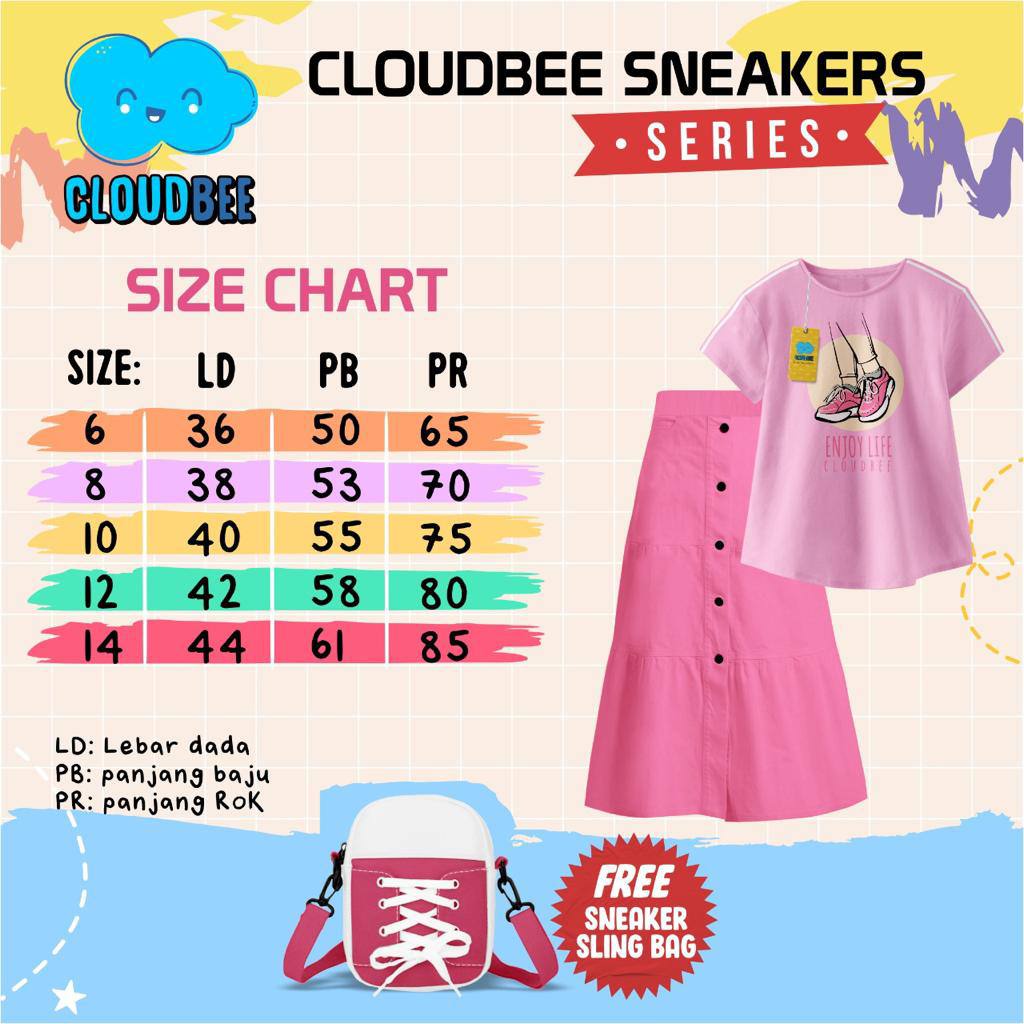 Setetaln rok anak Girl Sneakers Free Slingbag by Cloudbee