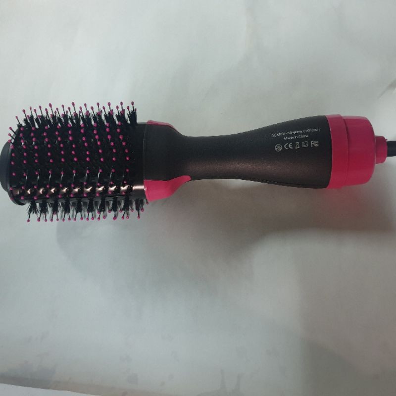 Pengering rambut sisir One stop hot brush hairdyer sisir blow curly Murah