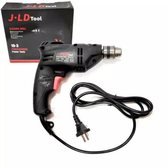 Bor 10mm JLD 10-3 bolak balik variabel speed bor listrik