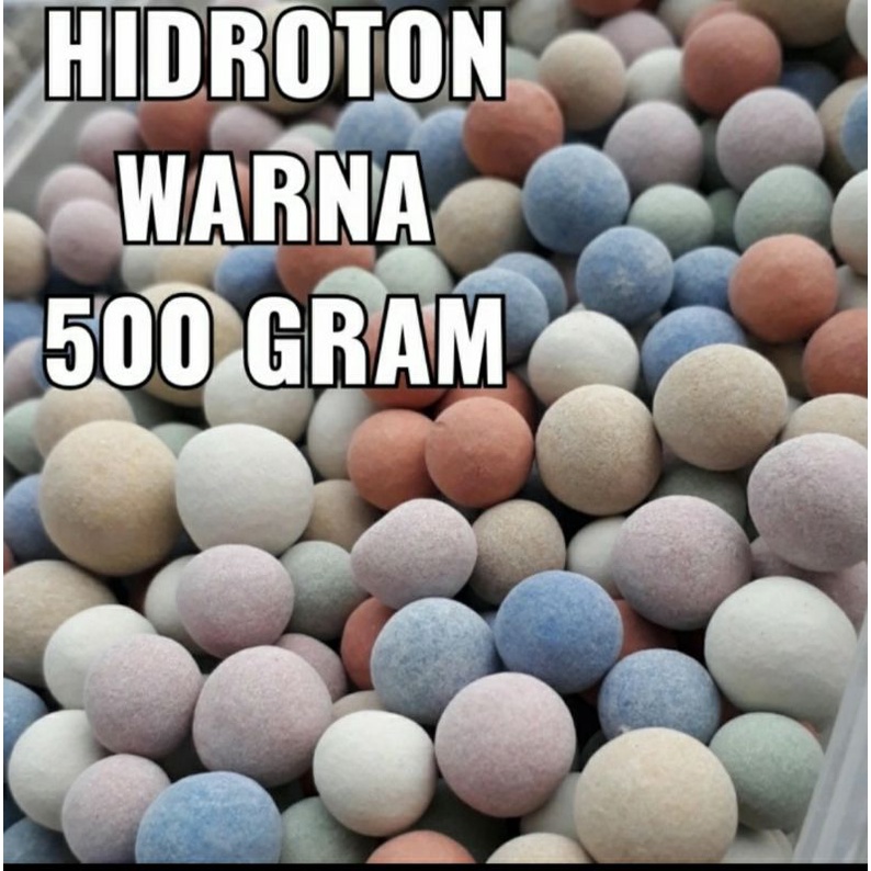 Media tanam hidroton warna, hydroton rainbow, leca warna pastel, Clay Colour