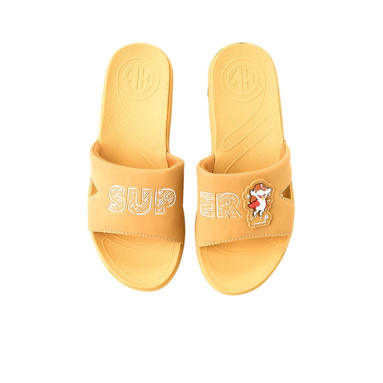 SANDAL SLIDE HUSH PUPPIES WANITA ORIGINAL CASUAL TERBARU KUNING HW06