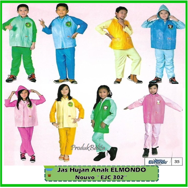 Jas Hujan Anak Js Hujan Elmondo / Jas Hujan Setelan Celana Murah  Nouvo Elmondo-302