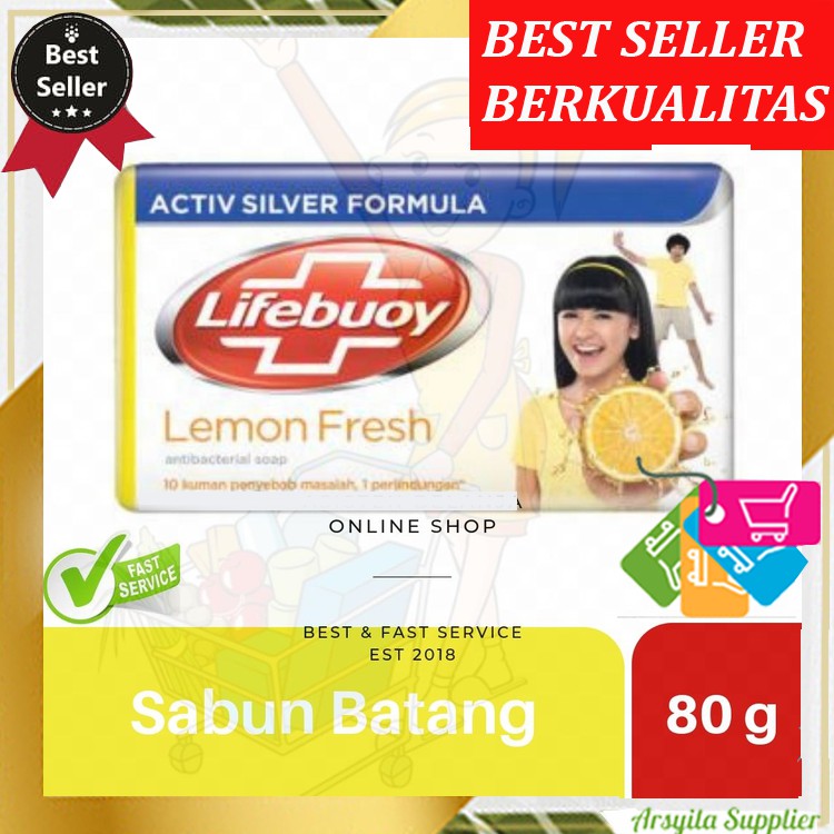 

LIFEBUOY Lemon Fresh Kuning 80g Sabun Batang Segar Harum Soap Bar