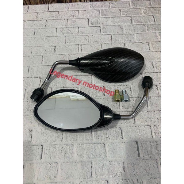 Spion X1 Chrome Yamaha carbon DOFF 125Z - Nmax - Aerox - Lexi - Jupiter MX Jupiter Z Nouvo Mio dll