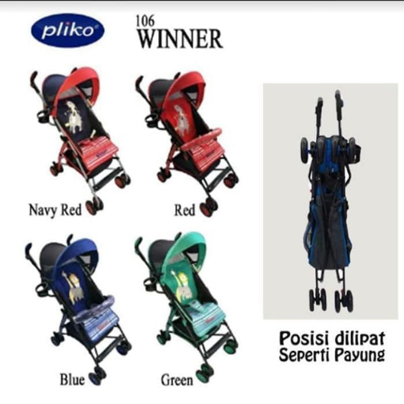 Stroller pliko winner merah