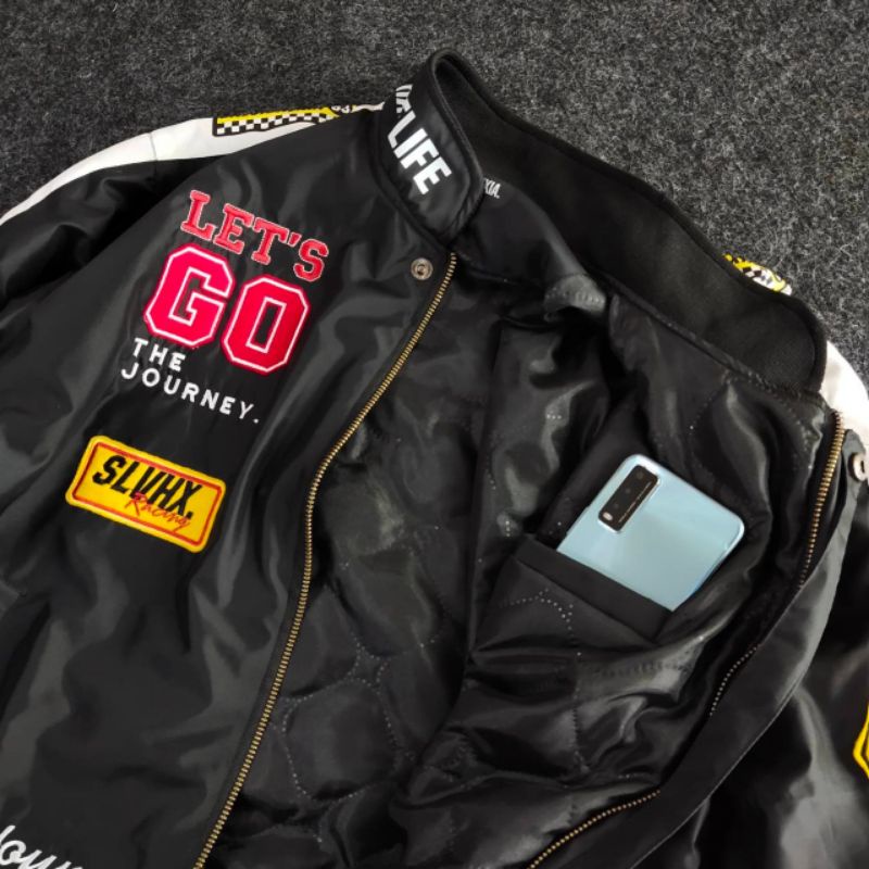 NASCAR RACING JACKET VINTAGE LETS GO THE JOURNEY - Jaket Pria Nascar Racing - Jaket Bomber Motor Balap