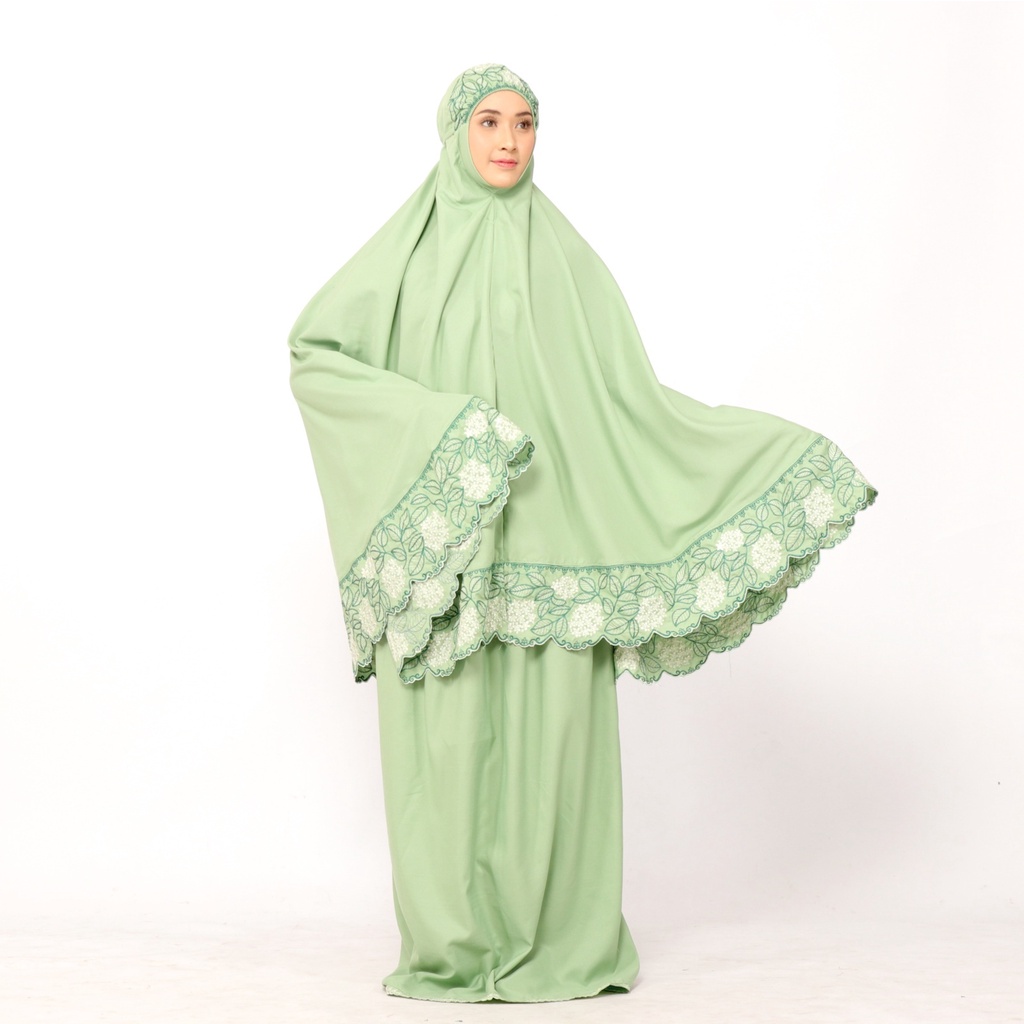 Mukena Dewasa Azalea New Renda Bordir Jumbo