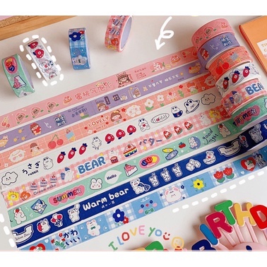 

HI354 Washi Tape Bear Pink Rabbit Sheep Scrapbook Melukis