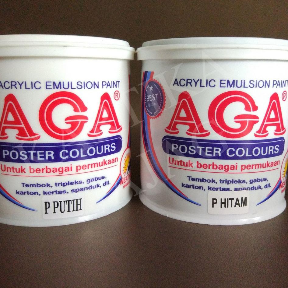 Cat Akrilik AGA HITAM - PUTIH 1000 g ,,,,
