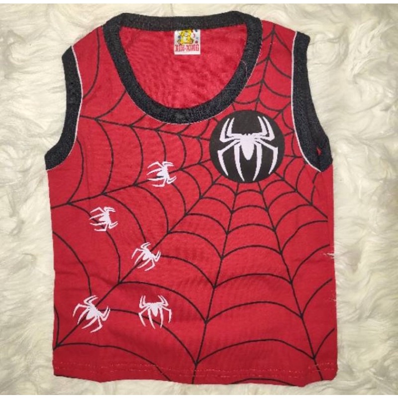 SETELAN SINGLET/TANGAN ANAK KARAKTER SPIDER.MAN/KARAKTER SUPERHERO LABA LABA ALL SIZE 6-12 BULAN