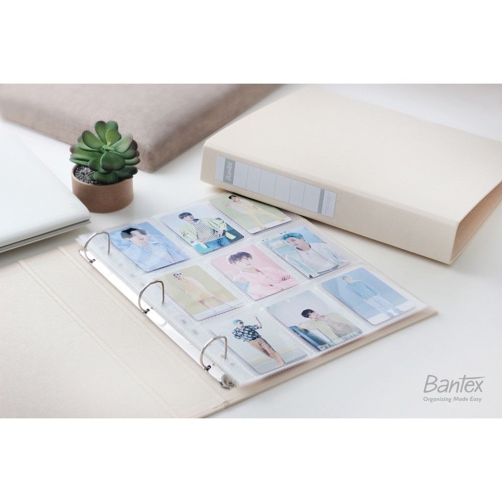 

[Zada] Bantex Photocard Album A4 3 Ring Binder with Sleeve Pocket - Tropica Color Peach #8312P45