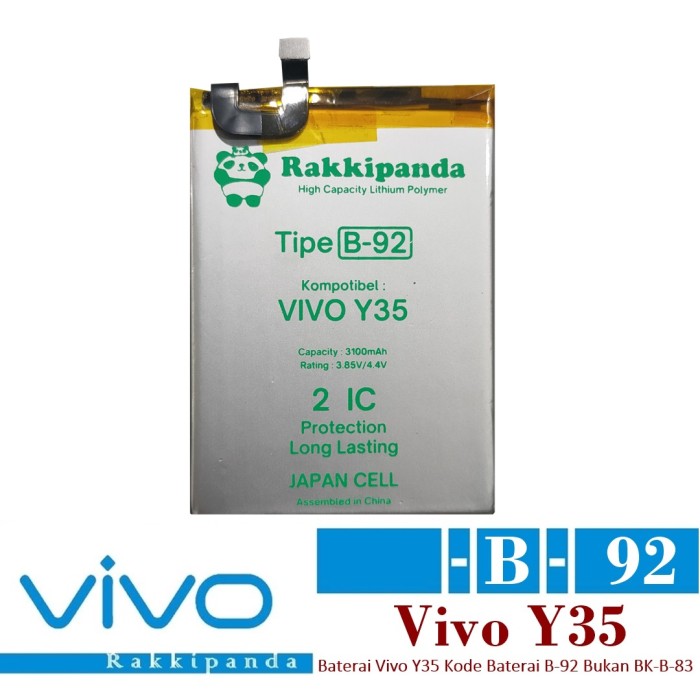 Baterai batre Vivo Y35 B-92 Double IC Protection original