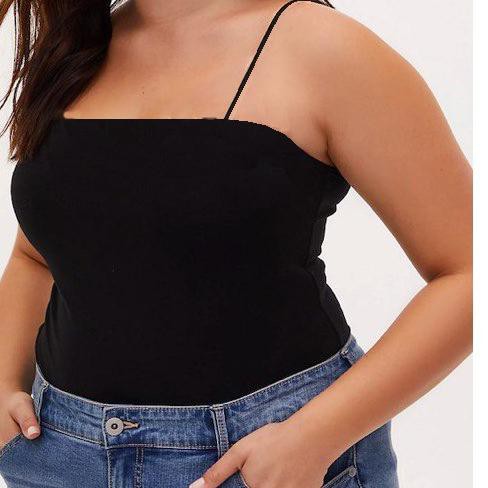 ✯ TANK TOP BASIC BIG SIZE WANITA SQUARE CROP TOP TANKTOP POLOS JUMBO ☪