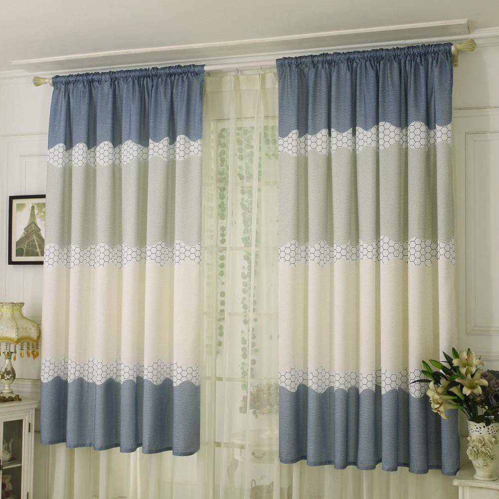 2pcs Simple Sheer Voile Tulle Drapes For Living Bedroom Windows