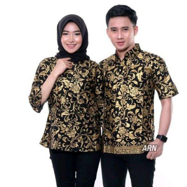 Couple hem dan blus batik kain prada jaya
