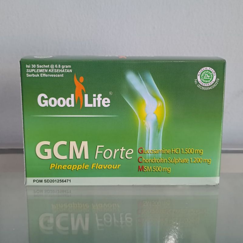 GCM FORTE Good Life isi 30 SACHET Per Box - Suplemen Tulang Dan Sendi - GCM Forte Box Rasa Pineapple