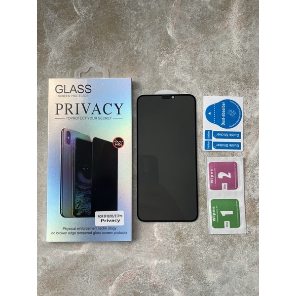 TEMPERED GLASS IP 13PROMAX 13 13PRO 13MINI 14PROMAX 14 14PLUS 14PRO 12PROMAX 12 PRO 12MINI XSMAX XR XS 11 11 PRO 11PROMAX 7PLUS 7 ANTIDUST TEMPERED CLEAR DAN PRIVACY / ANTISPY PREMIUM