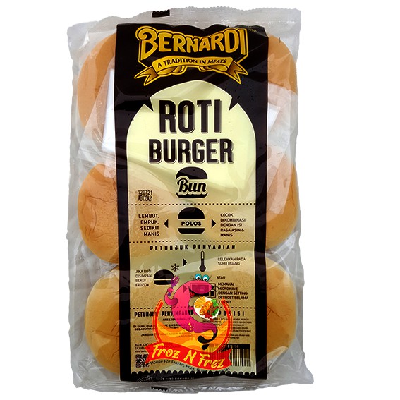 

BERNARDI Roti Burger 300 Gram (6 Pcs) - Polos