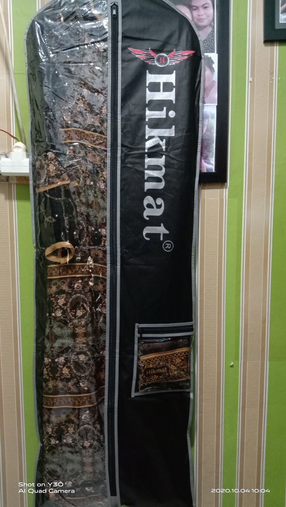 As19 L [a9211] Abaya Hikmat, Gamis, Syari, Motif Batik, Fashion, Muslimah, Premium, Abaya Hitam