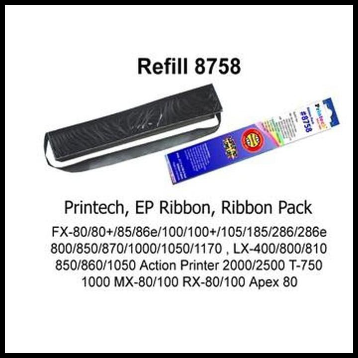 

PAKET HEMAT REFILL PITA PRINTER PRINTECH LX-300 COMPATIBLE RIBBON PACK 8758 #8758 !!!!