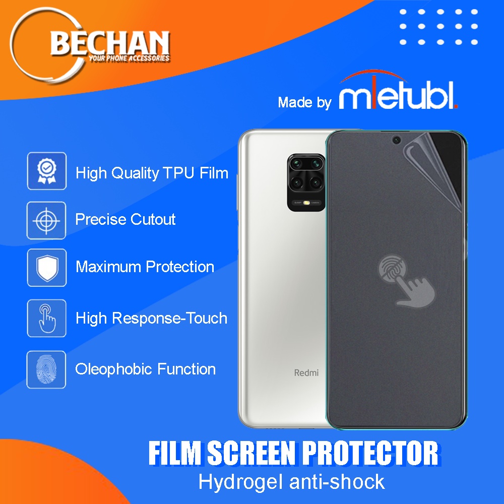 Anti Gores Xiaomi Redmi Note 9 Pro Hydrogel Screen Protector Matte Anti Glare Full Layar Auto Repair