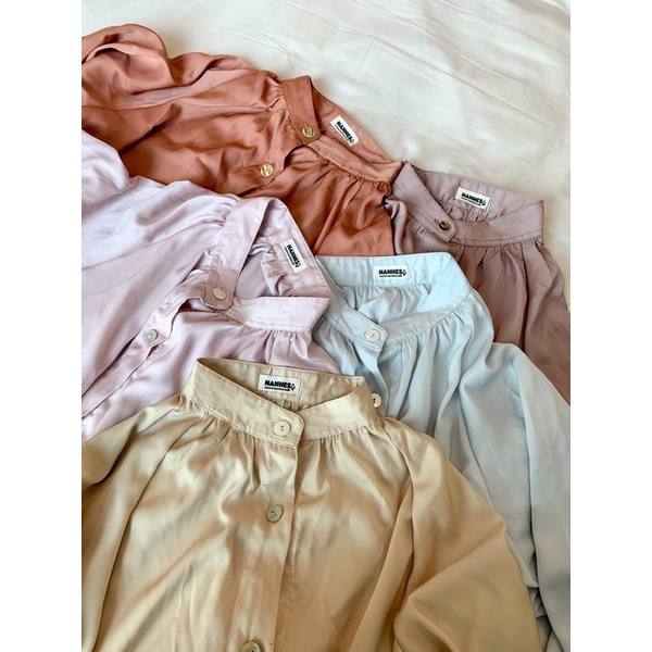 dress wanita / dress polos / tunik polos / dress satin silk premium / HOSHI DRESS