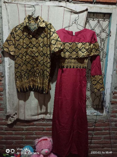 Sv Cp Yasmini Kr  - Cp Yasmin Gold Couple Gamis Batik Songket Sabrina
