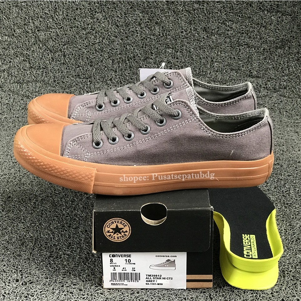 Sepatu Converse Chuck Taylor II Lunarlon Low Grey Gum